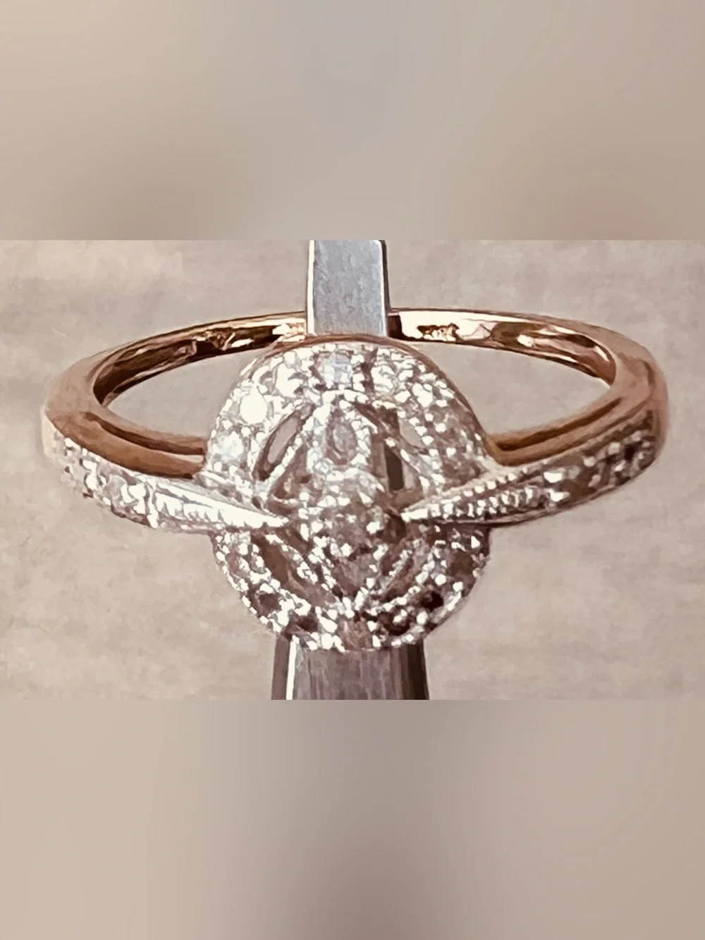 ✨Beautiful Diamond Ring NEW 10K Yellow Gold Cocktail Engagement Wedding Women’s